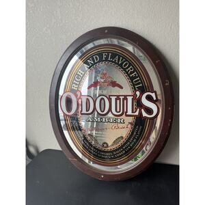 O'DOULS AMBER Anheuser Busch Sign Mirror Advertisement